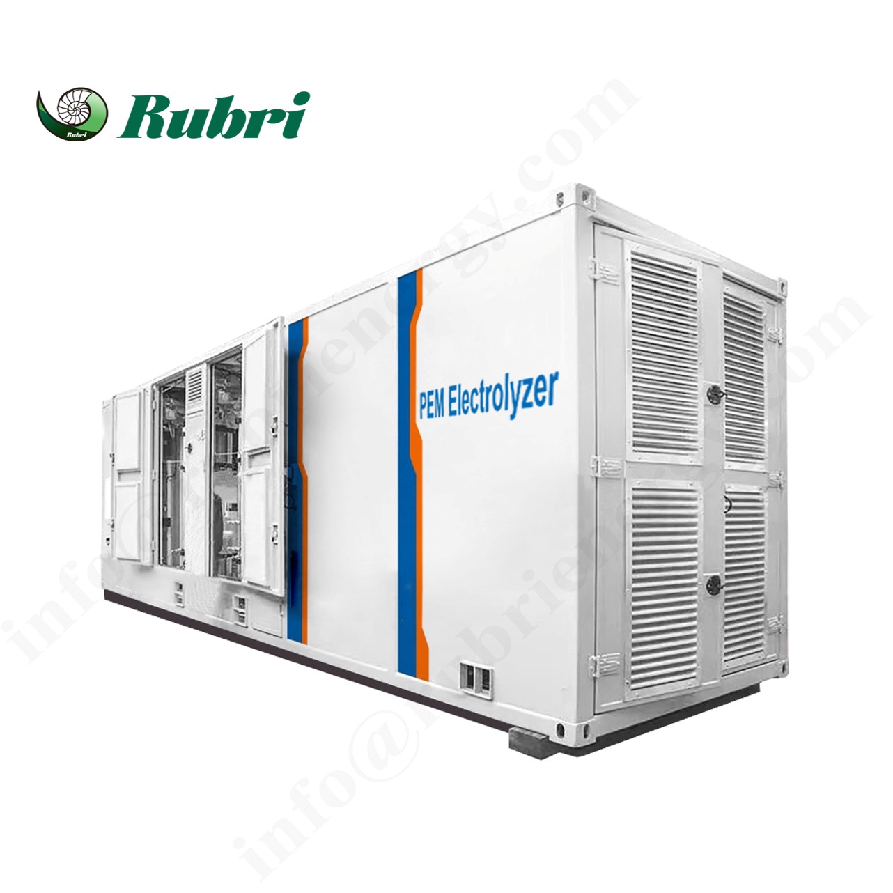 200 Nm3/u 1000 kW schone energie groene waterstofenergie PEM-elektrolysesysteem